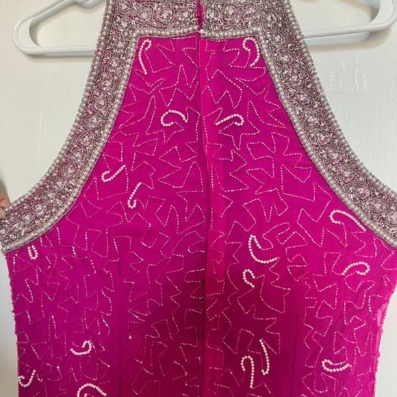 Vintage Pink Beaded Gown - Picture 5 of 6